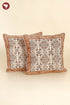 20s Cotton Cushion Cover in Floral Block Print