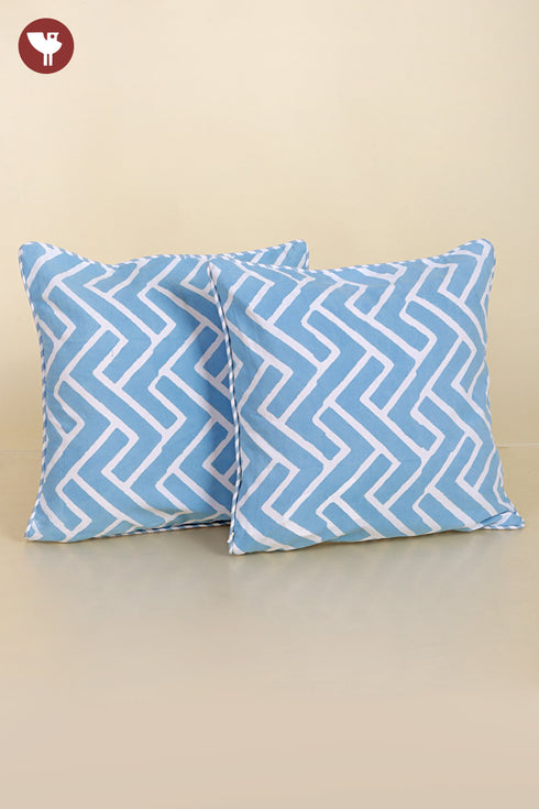 20s Cotton Cushion Cover in Block Print