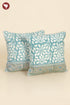 20s Cotton Cushion Cover in Floral Block Print