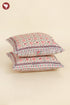 20s Cotton Cushion Cover in Floral Block Print
