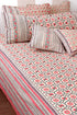 20s Cotton Cushion Cover in Floral Block Print