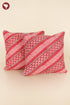 20s Cotton Cushion Cover in Floral Block Print
