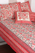 20s Cotton Cushion Cover in Floral Block Print