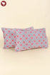 40s Cotton Pillow Cover in Floral Block Print