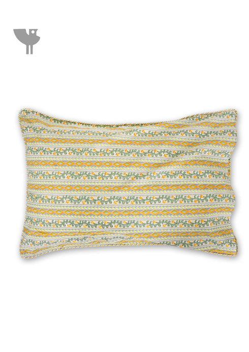 40s Cotton Pillow Cover in Floral Print