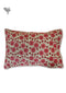40s Cotton Pillow Cover in Floral Block Print