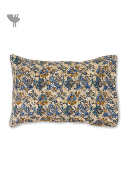 40s Cotton Pillow Cover in Floral Print