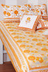 40s Cotton Pillow Cover in Floral Block Print