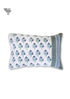 40s Cotton Pillow Cover in Block Print