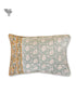 40s Cotton Pillow Cover in Block Print