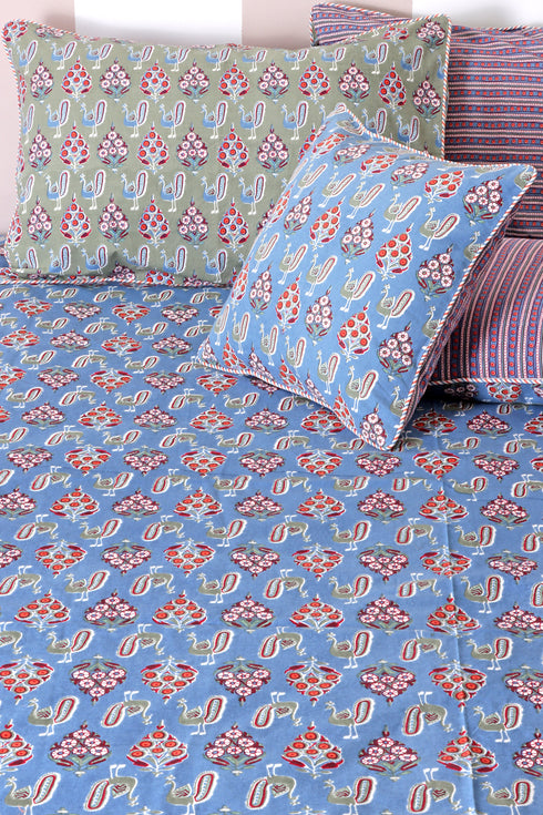 40s Cotton Pillow Cover In Graphic Print