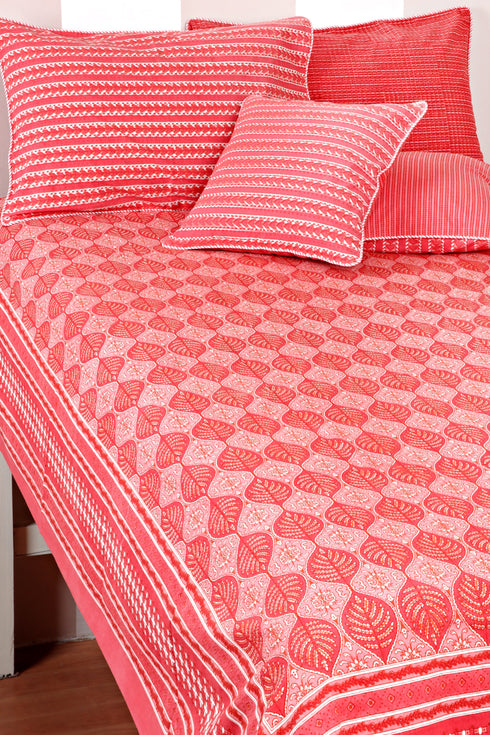 40s Cotton Pillow Cover In Striped Print