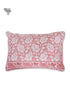 40s Cotton Pillow Cover in Floral Block Print