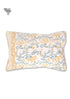 40s Cotton Pillow Cover in Floral Block Print