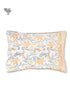 40s Cotton Pillow Cover in Floral Block Print