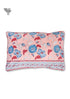 40s Cotton Pillow Cover in Floral Block Print