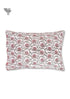 40s Cotton Pillow Cover in Floral Block Print
