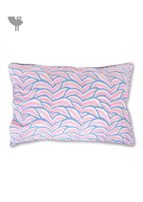 40s Cotton Pillow Cover in Block Print