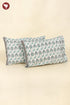40s Cotton Pillow Cover in Block Print