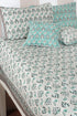 40s Cotton Pillow Cover in Block Print