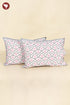 40s Cotton Pillow Cover in Floral Block Print