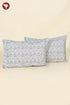 40s Cotton Pillow Cover in Block Print