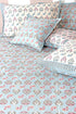 40s Cotton Pillow Cover in Block Print