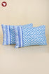 40s Cotton Pillow Cover In Zigzag Block Print