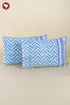 40s Cotton Pillow Cover In Zigzag Block Print