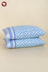 40s Cotton Pillow Cover In Zigzag Block Print