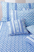 40s Cotton Pillow Cover In Zigzag Block Print