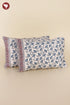 40s Cotton Pillow Cover in Floral Block Print