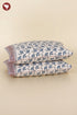 40s Cotton Pillow Cover in Floral Block Print