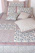 40s Cotton Pillow Cover in Floral Block Print