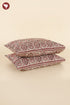 40s Cotton Pillow Cover in Floral Block Print