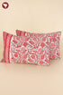 40s Cotton Pillow Cover in Floral Block Print