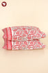 40s Cotton Pillow Cover in Floral Block Print