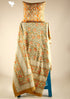 20s Cotton KING SIZE Bed Cover In Floral Block Print