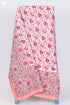 20s Cotton KING SIZE Bed Cover In Floral Block Print