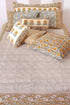 20s Cotton KING SIZE Bed Cover in Floral Block Print