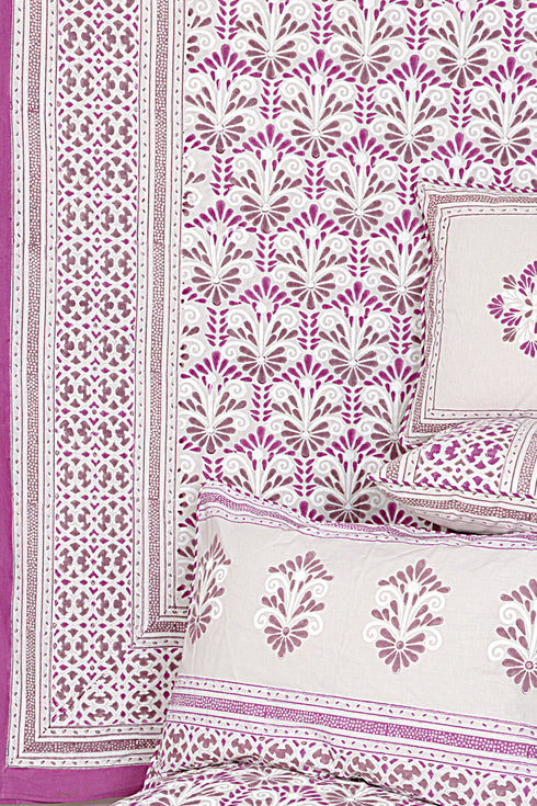 20s Cotton KING SIZE Cover in Floral Block Print