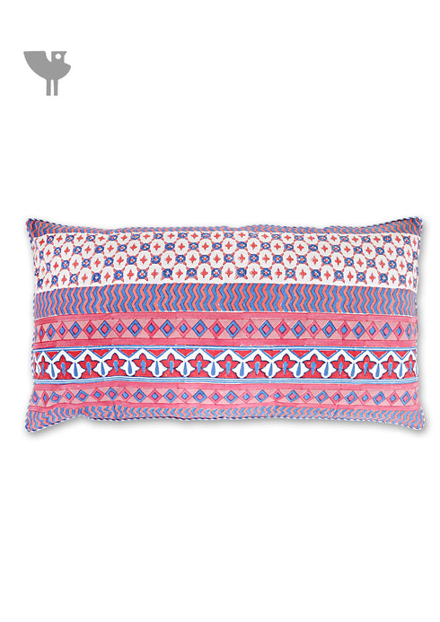 20s Cotton Cushion Cover in Geometric Block Print