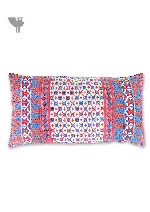 20s Cotton Cushion Cover in Geometric Block Print