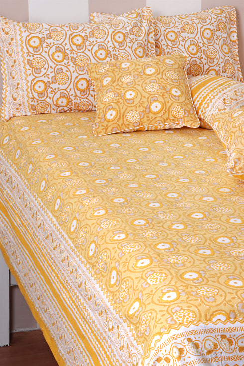 20s Cotton Lumbar Cushion Cover In Block Print