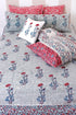20s Cotton Lumbar Cushion Cover In Block Print