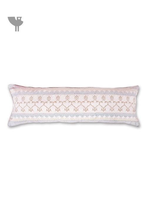 20s Cotton Lumbar Cushion Cover In Block Print