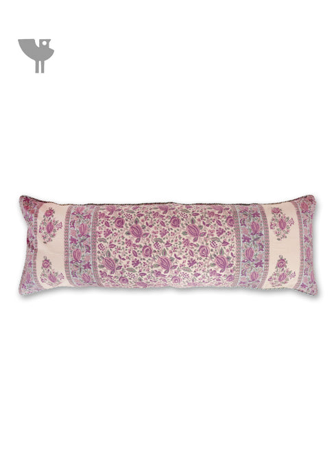 20s Cotton Lumbar Cushion Cover in Floral Block Print