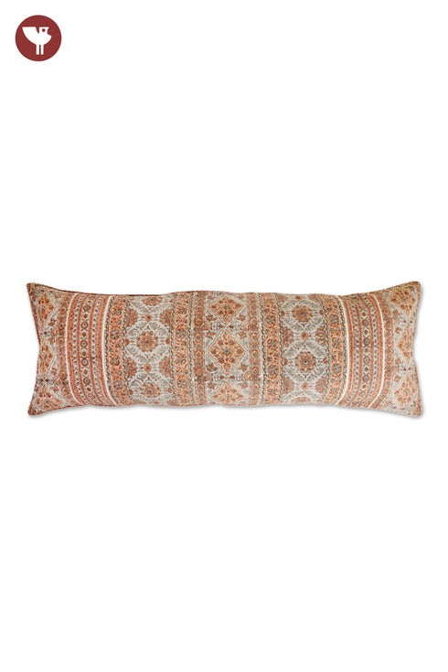 20s Cotton Lumber Cushion Cover in Floral Block Print
