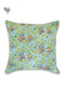 20s Cotton Cushion Cover in Floral Block Print