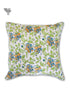 20s Cotton Cushion Cover in Floral Block Print